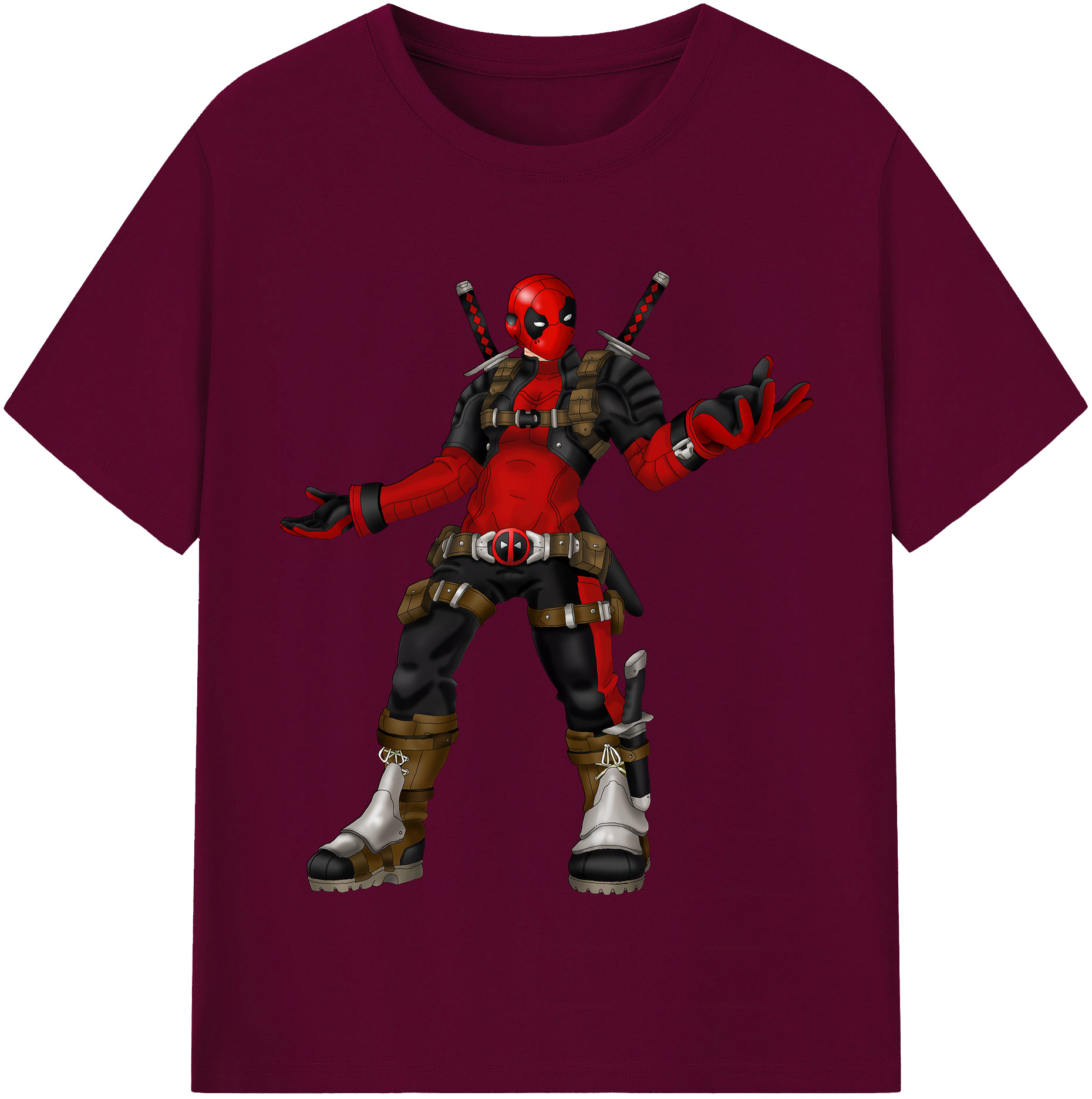 （画像用） Deadpool デッドプール レディースカジュアルプリントTシャツ（綿100％）
